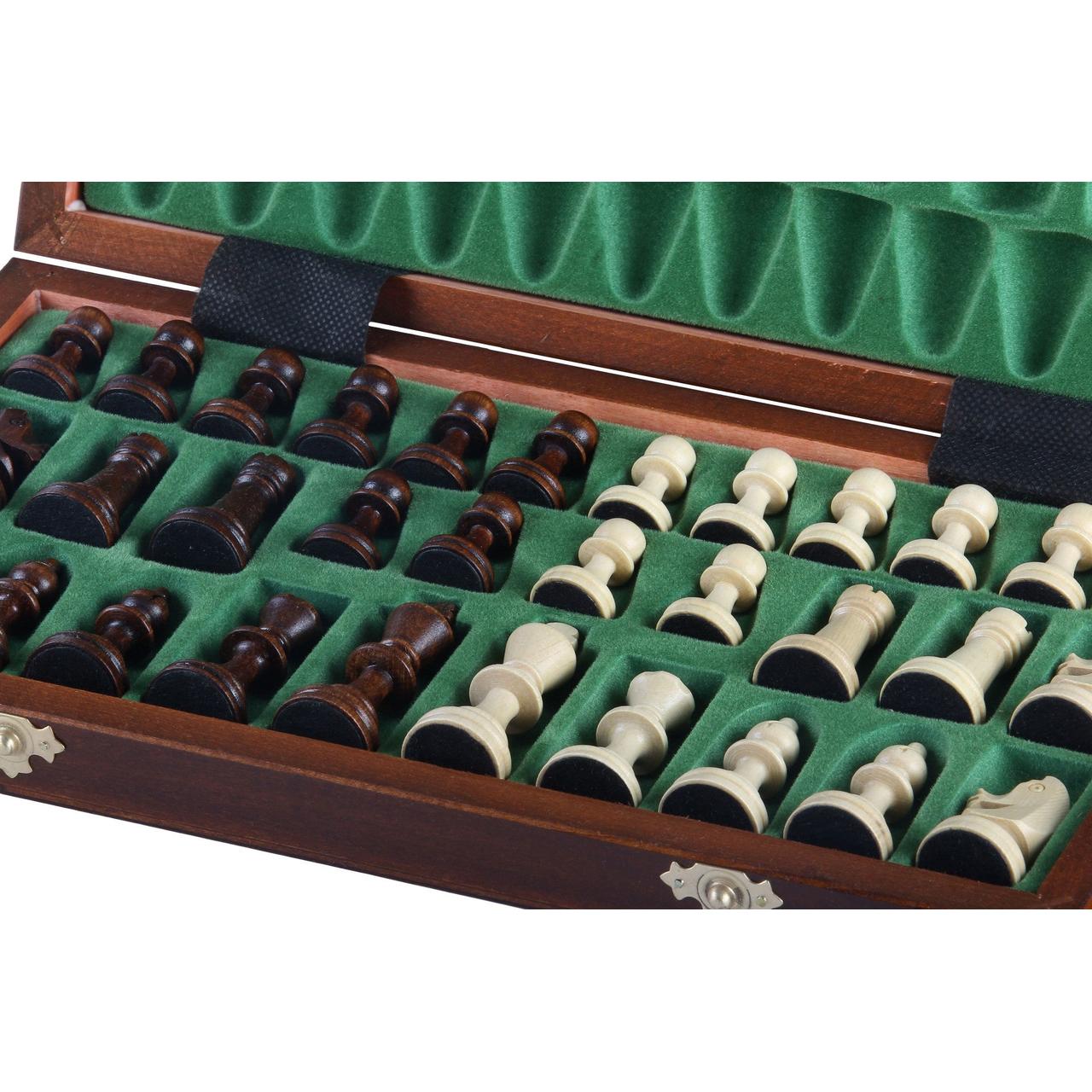 MAHOGANY Magnetic Chess Set