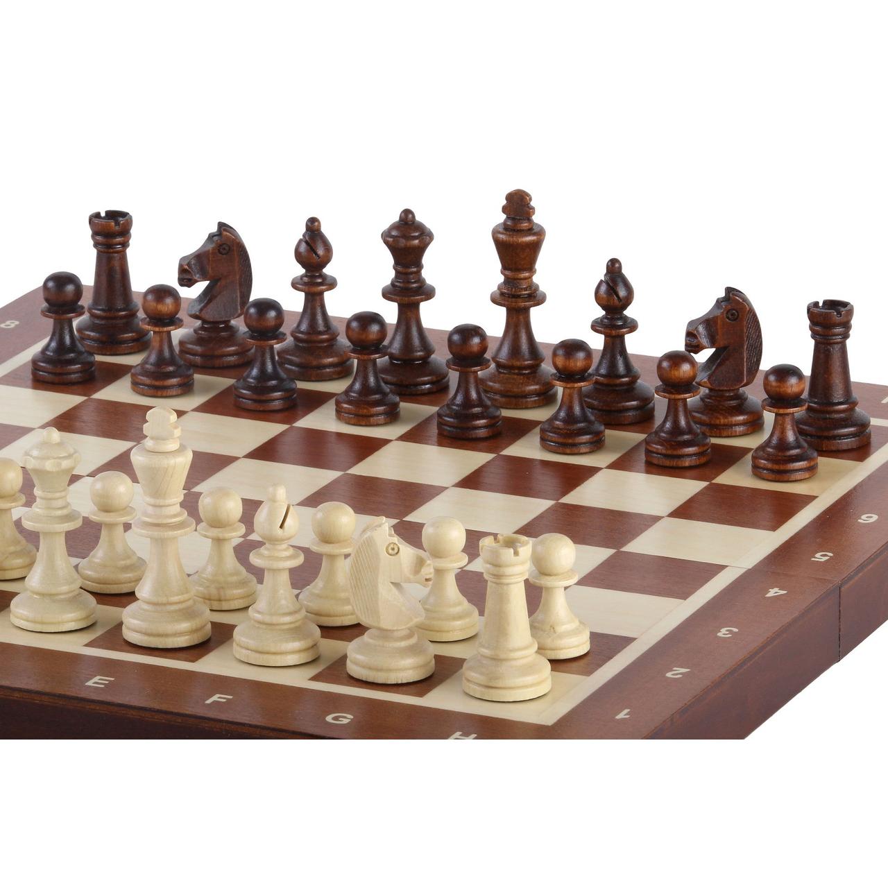 MAHOGANY Magnetic Chess Set