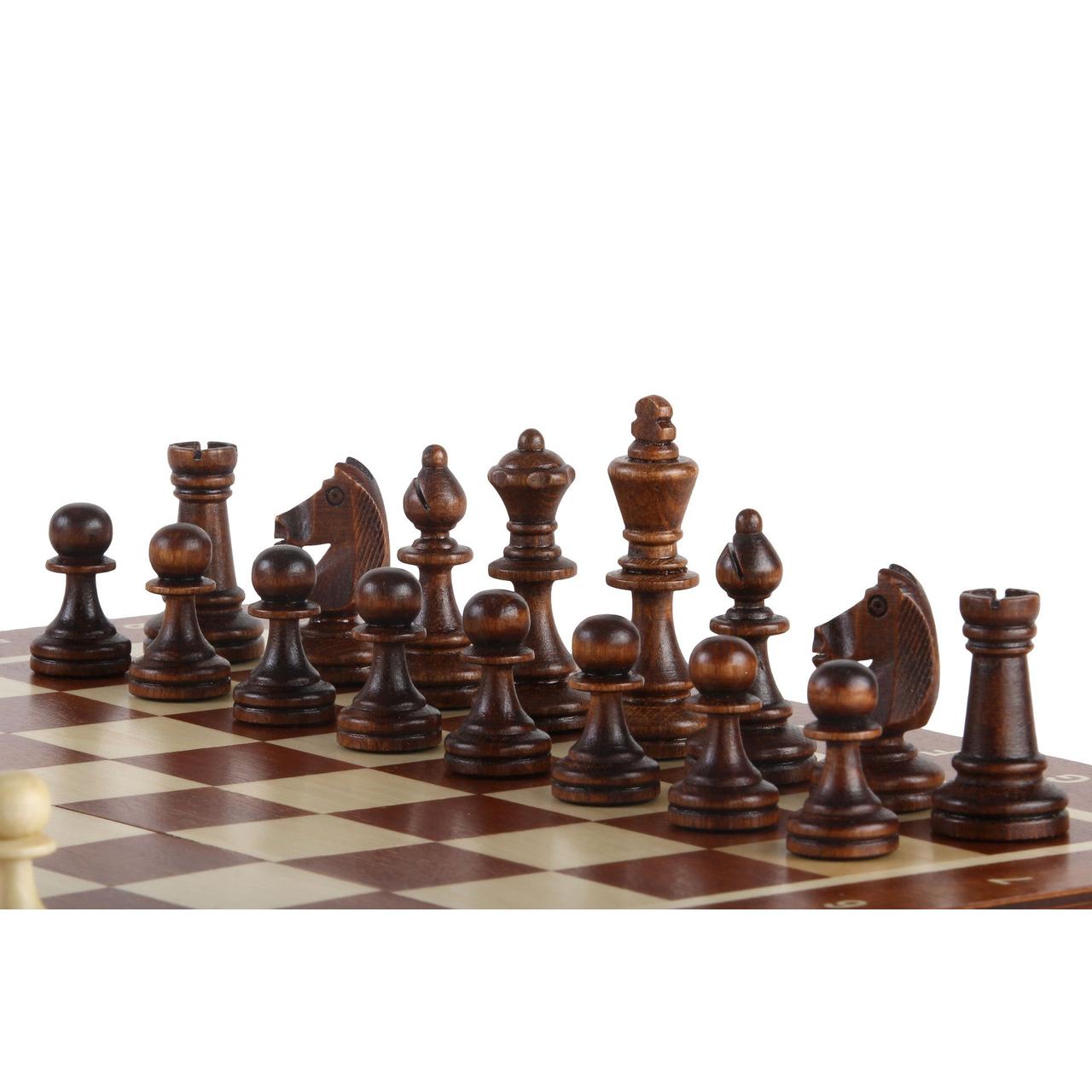 MAHOGANY Magnetic Chess Set