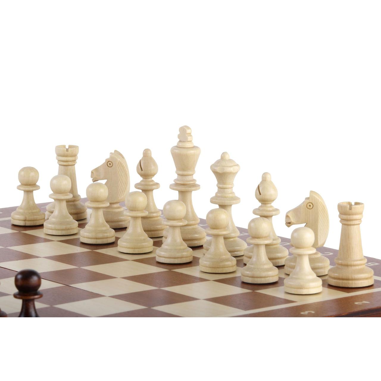 MAHOGANY Magnetic Chess Set