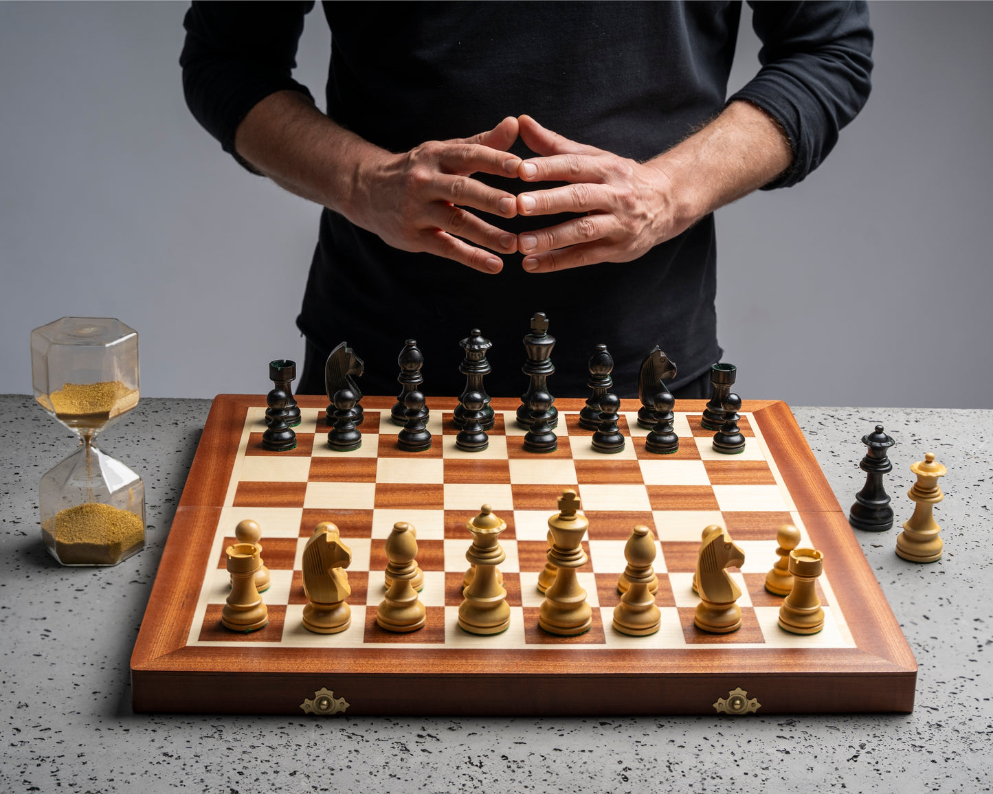 GERMAN STAUNTON BLACK Chess Set