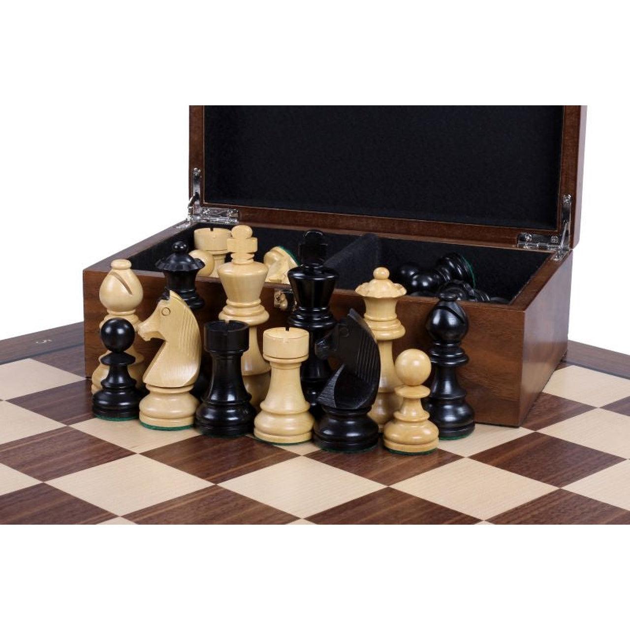 Laadukas Säilytysrasia Shakkinappuloille Pähkinä-Säilytysrasia-TiberianChess.fi
